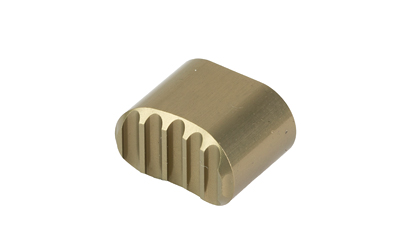 Gold metal component with curved ridged surface