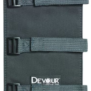 Gray Devour grill grease cover with adjustable straps