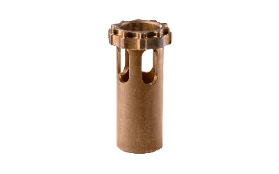 Brass cylindrical valve component with slotted openings