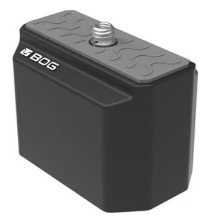 Black rectangular fuel tank with threaded metal opening