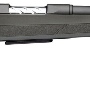 Modern bolt-action rifle on white background