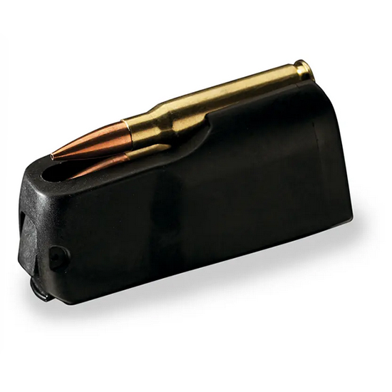 Rifle magazine with single cartridge on top