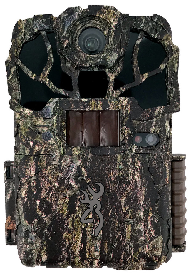 Camouflage trail camera with motion sensor and lens