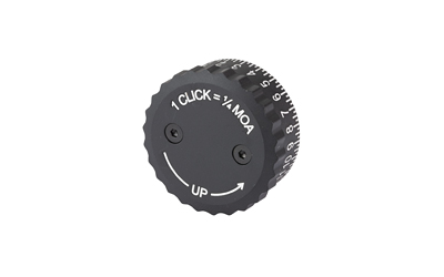 Black rifle scope adjustment turret knob