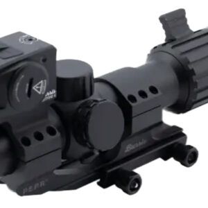 Rifle scope with mounted red dot sight