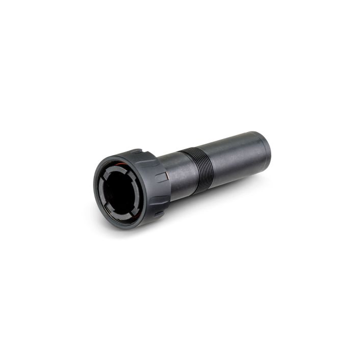 Black cylindrical metal tool holder component