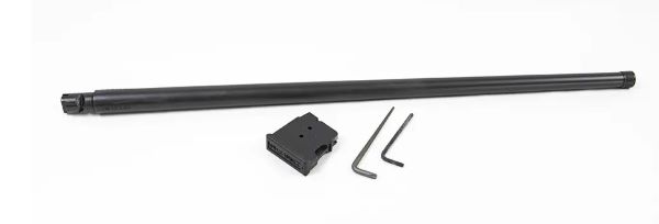 Black metal rod with mounting bracket and tools