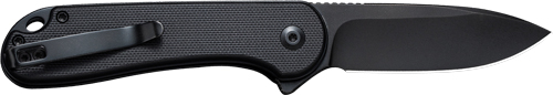 Black folding pocket knife with clip