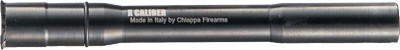 Black firearm suppressor labeled KUBRA by Chiappa