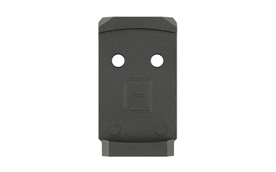 Black rectangular plastic device with two circular holes