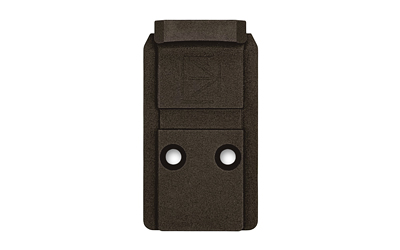 Compact black rectangular device with two circular openings