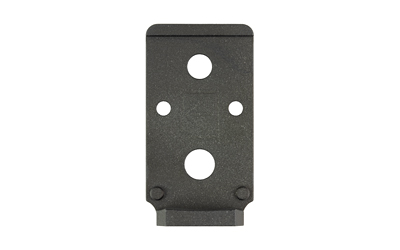 Black metal mounting plate with multiple holes