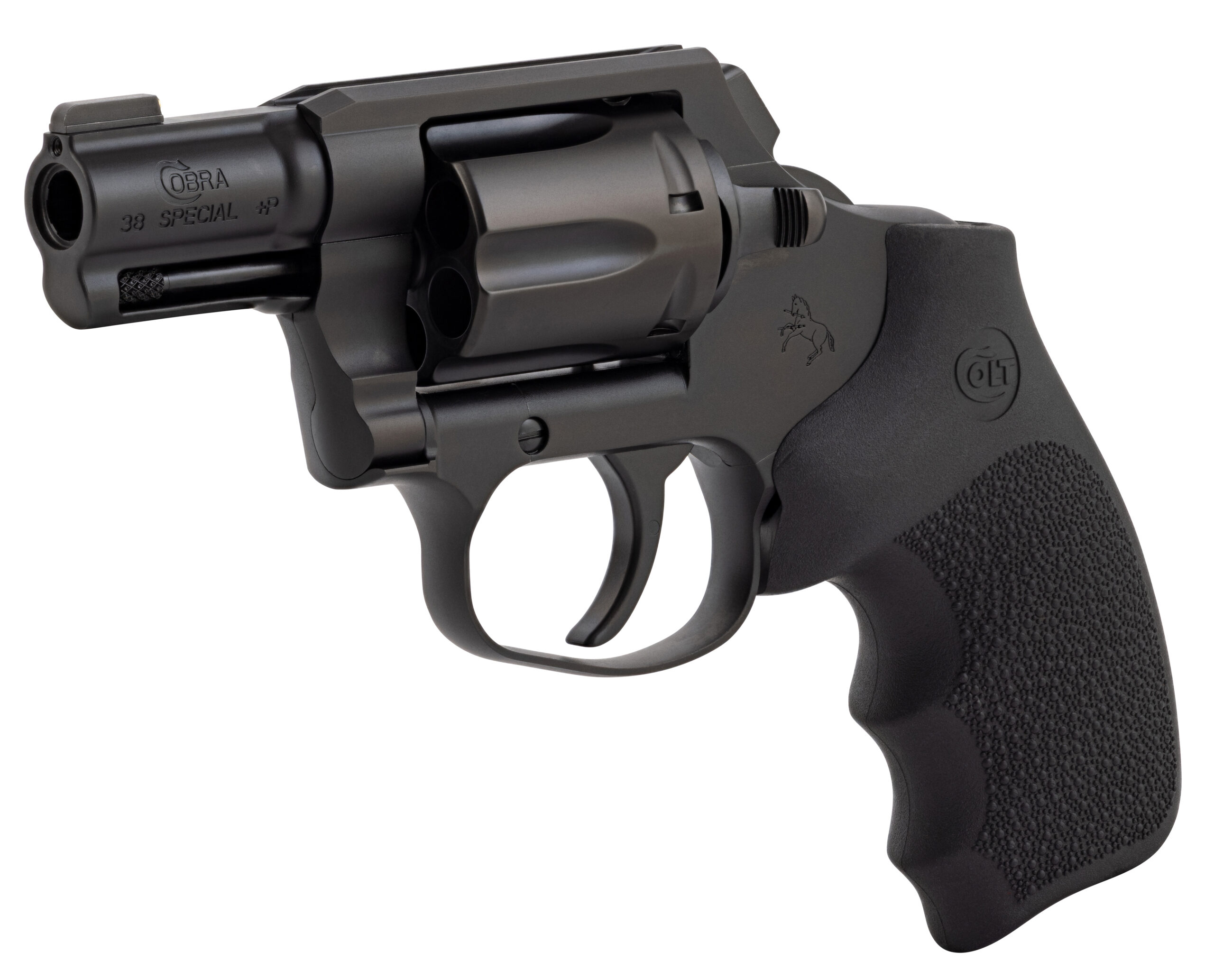 Black .38 Special revolver handgun