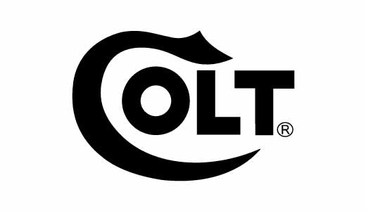 Colt firearms logo in black and white