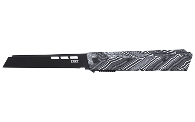 Black CRKT knife with patterned handle