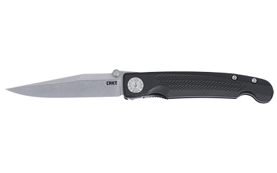 Black folding pocket knife with stainless steel blade