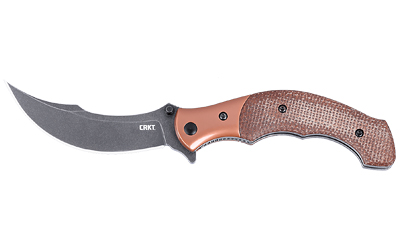 CRKT folding knife with curved blade