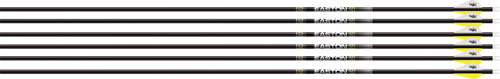 Set of arrows with yellow fletching aligned horizontally