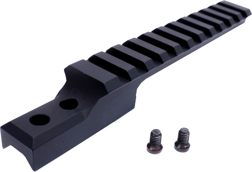 Black Picatinny rail mount with two screws