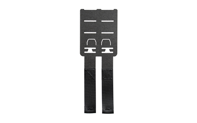 Black plastic mounting bracket with dual prongs