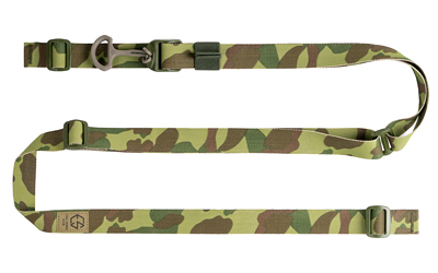 Camouflage rifle sling with adjustable buckles
