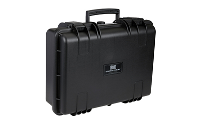 Black hard protective carrying case with handle