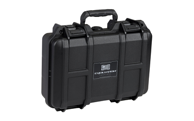 Black hard protective carrying case with handle