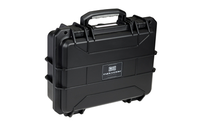 Black hard protective carrying case with handle