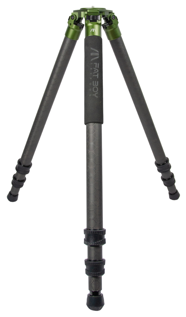 Carbon fiber tripod with green mounting head