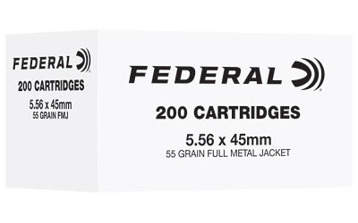 Federal 5.56x45mm 200-round ammunition box