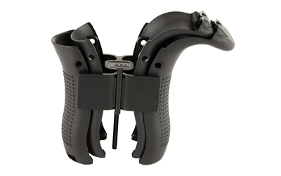 Black ergonomic dual-handle controller attachment