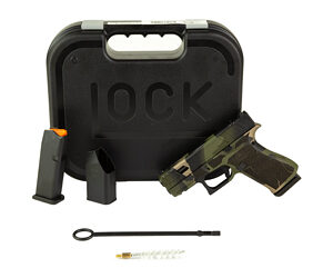 Glock pistol with case, magazine, and accessories