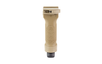 Beige cylindrical water filter cartridge on white background