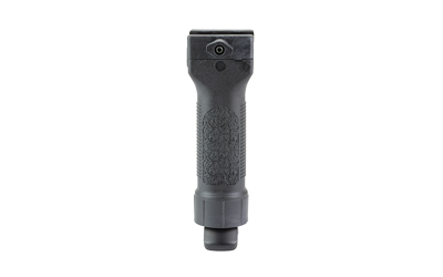 Black tactical vertical foregrip on white background