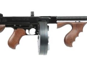 Thompson submachine gun with drum magazine