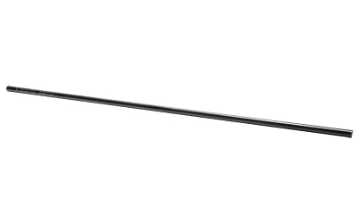 Long black metal rod on white background