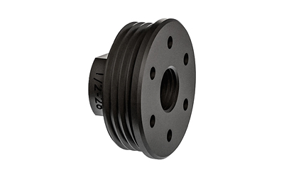 Black multi-groove metal pulley component