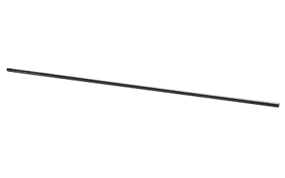 Long thin metal rod on white background