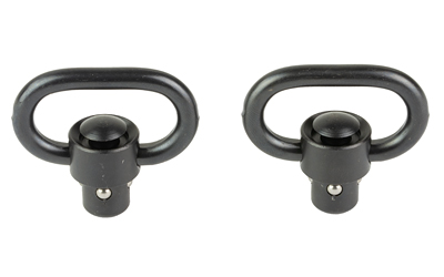 Two black quick-detach sling swivel mounts
