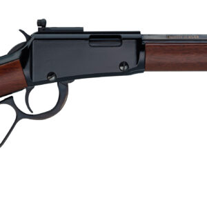 Lever-action rifle with wooden stock