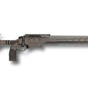 Modern bolt-action sniper rifle on white background
