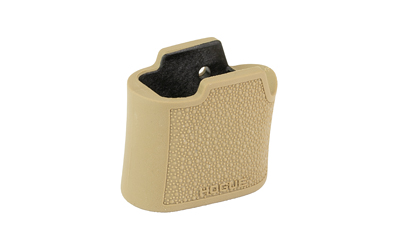 Tan magazine grip extension with textured surface
