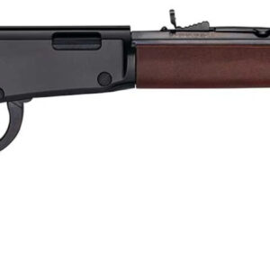 Lever-action rifle isolated on white background
