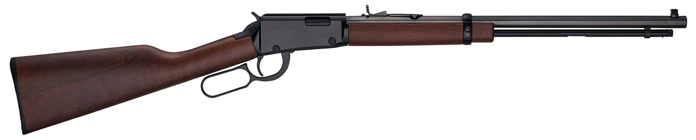Lever-action rifle isolated on white background