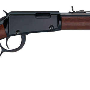 Lever-action rifle with wooden stock