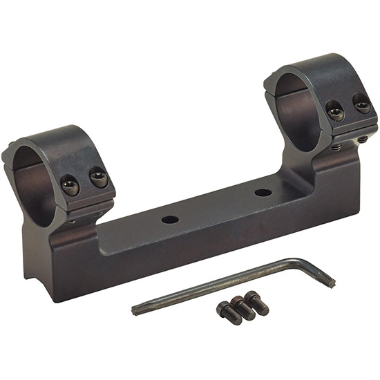 Black rifle scope mount with screws and hex key
