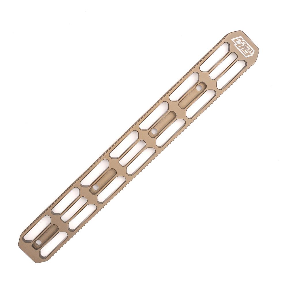 Tan M-LOK aluminum rail section