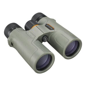Green Bushnell Trophy binoculars on white background