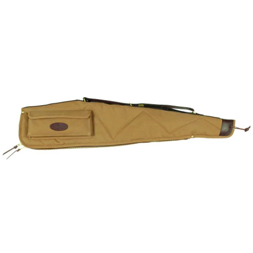 Tan padded rifle case with shoulder strap