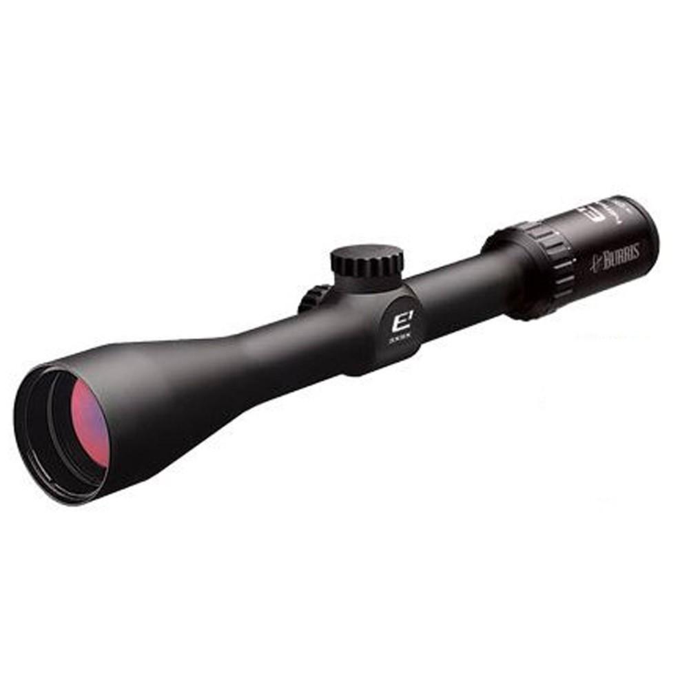 Black Burris E1 rifle scope on white background